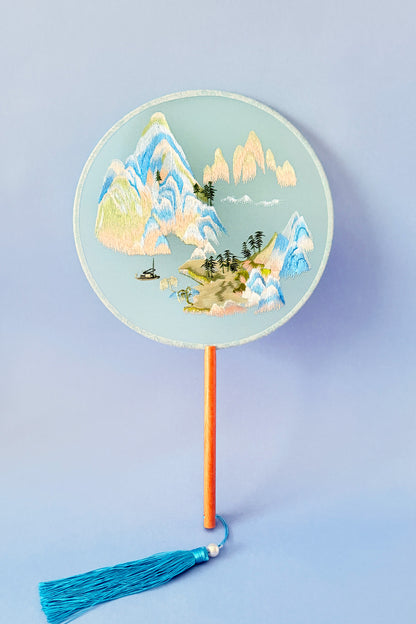 Éventail de soie - En rond - HanWen Shop