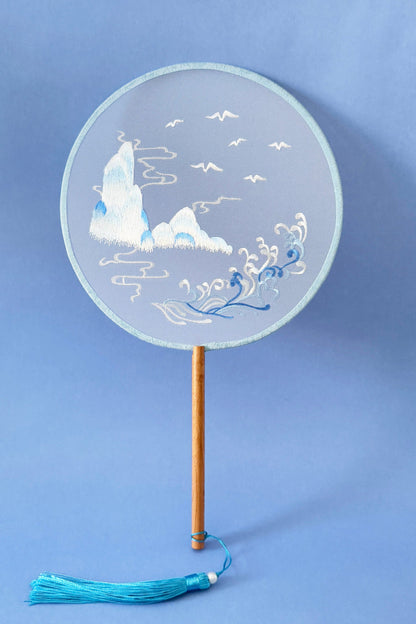 Éventail de soie - En rond - HanWen Shop