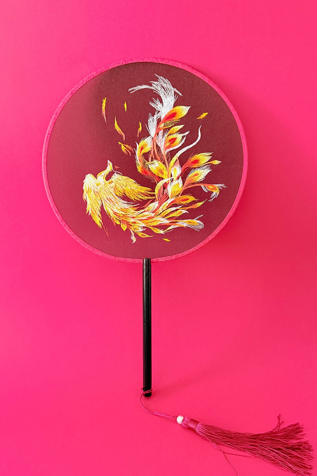 Éventail de soie - En rond - HanWen Shop