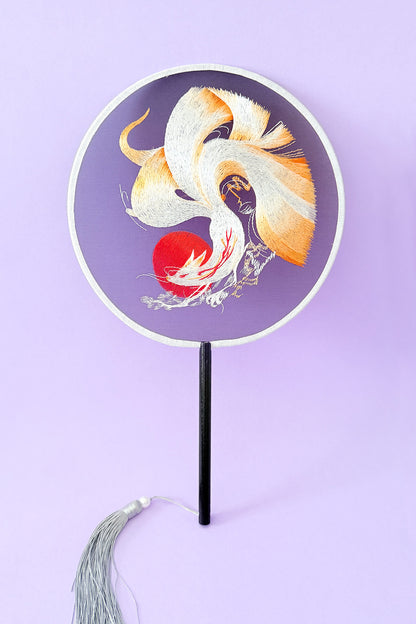 Éventail de soie - En rond - HanWen Shop