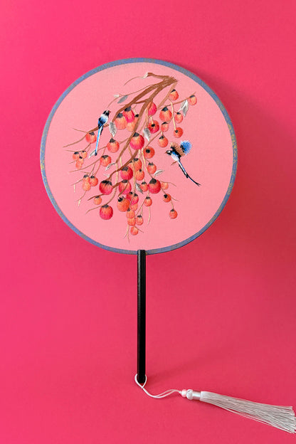 Éventail de soie - En rond - HanWen Shop