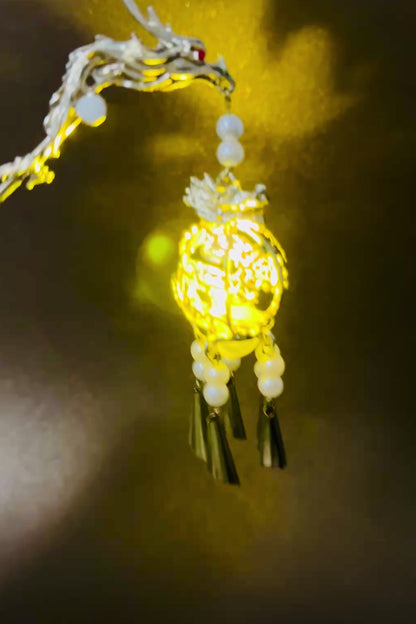 Pente com luz LED - Lanterna redonda